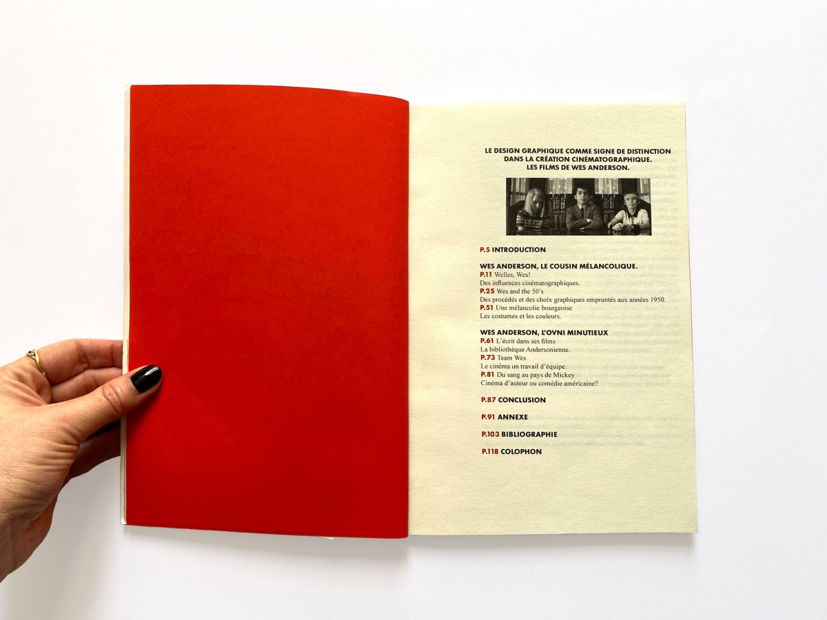 Mémoire de fin d'études, Wes Anderson et le design graphique